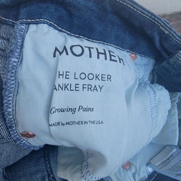 Mother Denim The Looker Ankle Fray Skinny Jeans Growing Pains wmns sz 26 - Picture 4 of 6